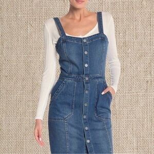 Denim button dress